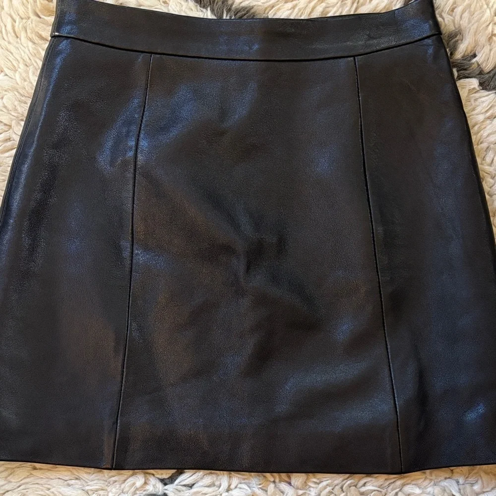 IRO Black Leather Mini Skirt
